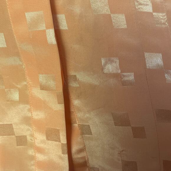 Vintage Blouse Size 8 Yellow Gold Jacquard Long Sleeve Button Office Secretary - Picture 8 of 15